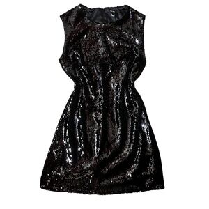 Elegant Black Sequin Dress